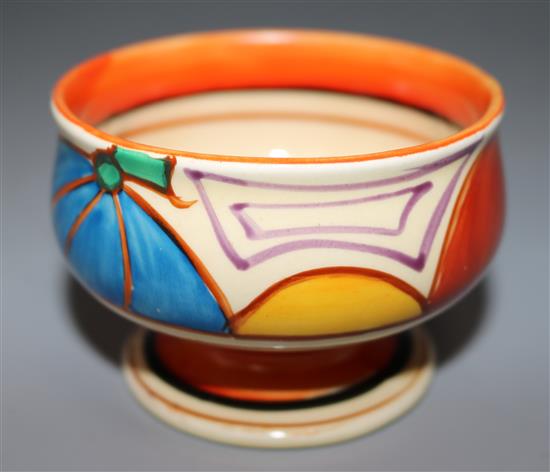A Clarice Cliff Bizarre Fantasque Melon pattern small footed bowl
